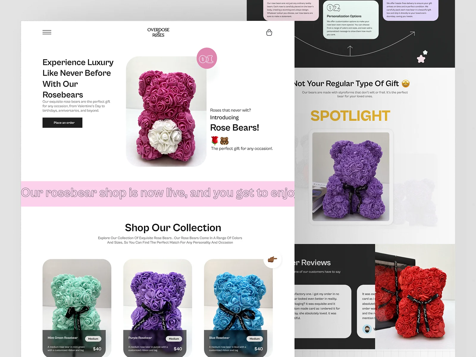 Overdose Of Roses Landing Page